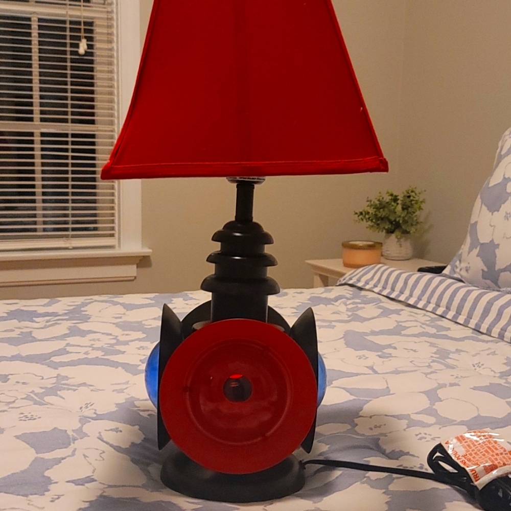 Pottery Barn Kids Railroad lamp